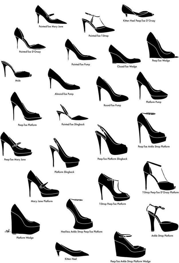 And shoe styles.